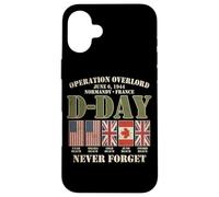 D-Day June 6, 1944 Normandy France Never Forget Faded Case for iPhone 16 Plus