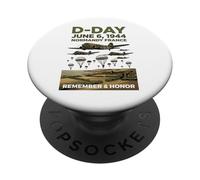 D-Day June 6, 1944 Normandy Paratroopers Remember & Honor PopSockets Adhesive PopGrip
