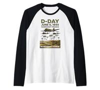 D-Day June 6, 1944 Normandy Paratroopers Remember & Honor Raglan Baseball Tee