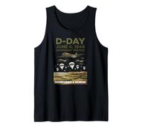 D-Day June 6, 1944 Normandy Paratroopers Remember & Honor Tank Top