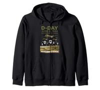 D-Day June 6, 1944 Normandy Paratroopers Remember & Honor Zip Hoodie