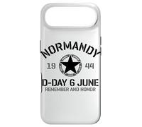 D-Day June 6 1944 Star with Beach Names Black & Grey Print Case for iPhone Air
