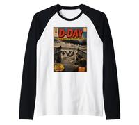 D-Day Landing Comic Book 82nd Anniversary WWII History Raglan Baseball Tee