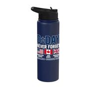 D-Day Never Forget June 6, 1994 Normandy France Stainless Steel Insulated Water Bottle