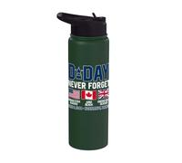 D-Day Never Forget June 6, 1994 Normandy France Stainless Steel Insulated Water Bottle