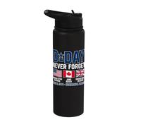 D-Day Never Forget June 6, 1994 Normandy France Stainless Steel Insulated Water Bottle