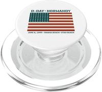 D-Day Normandy 48 Star American Flag Omaha Utah Beaches PopSockets PopGrip for MagSafe