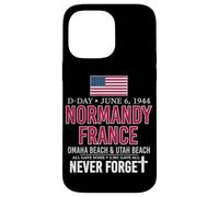 D-Day Normandy France Omaha Beach Utah Beach Never Forget Case for iPhone 14 Pro Max