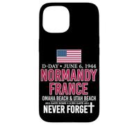 D-Day Normandy France Omaha Beach Utah Beach Never Forget Case for iPhone 15