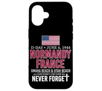 D-Day Normandy France Omaha Beach Utah Beach Never Forget Case for iPhone 16