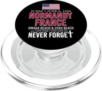 D-Day Normandy France Omaha Beach Utah Beach Never Forget PopSockets PopGrip for MagSafe