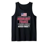 D-Day Normandy France Omaha Beach Utah Beach Never Forget Tank Top