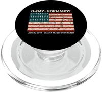 D-Day Normandy Omaha Utah Beaches 48 Star American Flag Aged PopSockets PopGrip for MagSafe