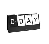 D-Day Perpetual Desk Calendar D-Day Count Down Flip Calendar Desktop Easel Calendar Spiral Bound Calendar Planner, Decorative Stickers Included, 9.84”X4.72” (Black)