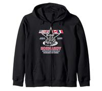 D-Day Star Flags Normandy Operation Overlord June 6, 1944 Zip Hoodie