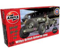D-Day Willys Jeep British Airborne, Trailer & 6PDR Gun 1:72 Plastic Model Kit