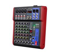 D Debra Audio Pro Portable Recording Mixer Audio with USB 99 DSP Digital Effects for DJ Mixer Console Karaoke Recording Studio (SI-6UX (6 Channel))