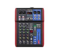 D Debra Audio Pro Portable Recording Mixer Audio with USB 99 DSP Digital Effects for DJ Mixer Console Karaoke Recording Studio (SI-4UX (4 Channel))