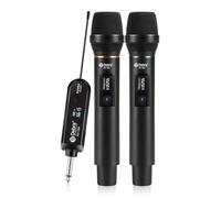 D Debra Wireless Microphone UHF Cordless Handheld Dynamic for Karaoke, Wedding, DJ, Party, Speech, Church & Classroom Use, with Rechargeable Receiver, 50m Range