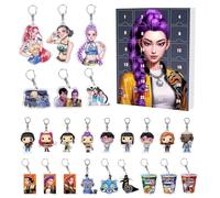 D-Demons H-Hunters Christmas Countdown Advent Calendar with 24 Keychain Toys Christmas Ornaments Gift New 24 Day Advent Calendar 2025 for Boys,Girls and Toddlers,Creative Xmas Gifts for Party Favors