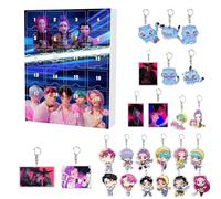 D-Demons H-Hunters Christmas Countdown Advent Calendar with 24 Keychain Toys Christmas Ornaments Gift New 24 Day Advent Calendar 2025 for Boys,Girls and Toddlers,Creative Xmas Gifts for Party Favors