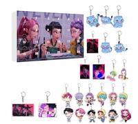 D-Demons H-Hunters Christmas Countdown Advent Calendar with 24 Keychain Toys Christmas Ornaments Gift New 24 Day Advent Calendar 2025 for Boys,Girls and Toddlers,Creative Xmas Gifts for Party Favors