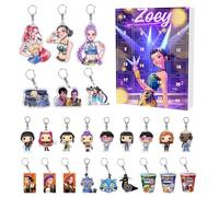 D-Demons H-Hunters Christmas Countdown Advent Calendar with 24 Keychain Toys Christmas Ornaments Gift New 24 Day Advent Calendar 2025 for Boys,Girls and Toddlers,Creative Xmas Gifts for Party Favors