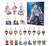 D-Demons H-Hunters Christmas Countdown Advent Calendar with 24 Keychain Toys Christmas Ornaments Gift New 24 Day Advent Calendar 2025 for Boys,Girls and Toddlers,Creative Xmas Gifts for Party Favors