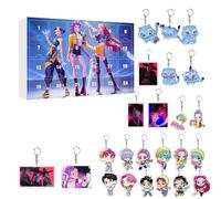 D-Demons H-Hunters Christmas Countdown Advent Calendar with 24 Keychain Toys Christmas Ornaments Gift New 24 Day Advent Calendar 2025 for Boys,Girls and Toddlers,Creative Xmas Gifts for Party Favors