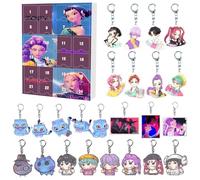 D-Demons H-Hunters Christmas Countdown Advent Calendar with 24 Keychain Toys Christmas Ornaments Gift New 24 Day Advent Calendar 2025 for Boys,Girls and Toddlers,Creative Xmas Gifts for Party Favors