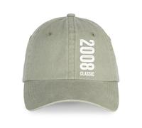 D Design Invent Print! 18th Birthday Gift for Men Women Hat Baseball Cap Age 18 Organic Cotton Keepsake Present Adjustable (UK, Alpha, XS, 4XL, Washed Almond Green)