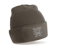 D Design Invent Print! 18th Birthday Gift Hat Gift for Men Women Vintage Beanie Keepsake Age 18 Years Present Gift Idea One Size Fits All (UK, Alpha, XS, 4XL, Grey)