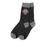 D Design Invent Print! 20th Gift Socks Birthday Present for Men Funny Gift Happy 20th Birthday Keepsake Age 20 - Size 6 to 11 (UK, Numeric, 6, 11, Regular, Regular, Black, Grey HT)