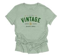 D Design Invent Print! 21st Birthday Gift T-Shirt for Women Idea Keepsake Tee T Shirt Happy Birthday Present for Age 21 Year Old (UK, Alpha, M, Regular, Regular, Heather Sage Green)