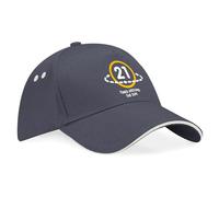 D Design Invent Print! 21st Birthday Party Hat Gift for Men Women Hat Baseball Cap Age Happy 21st Birthday 21 Keepsake Present - Adjustable (UK, Alpha, One Size, Grey - White)