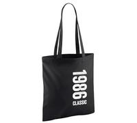 D Design Invent Print! 40th Birthday Gift Bag for Men Women Funny Gift Tote Shopping Age 40 Present 42cm x 38cm (Black)