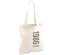 D Design Invent Print! 40th Birthday Gift Bag for Men Women Funny Gift Tote Shopping Age 40 Present 42cm x 38cm (Natural)