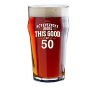 D Design Invent Print! 50th Birthday Beer Pint Glass Gift Funny Printed Tankard Beer Mug for Men Women Age 50 Year Old Gift Idea Keepsake Happy Birthday - 570ml
