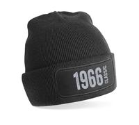 D Design Invent Print! 60th Birthday Gift Hat Gift for Men Women Vintage Beanie Keepsake Age 60 Present Gift Idea One Size Fits All (Acrylic, Black)
