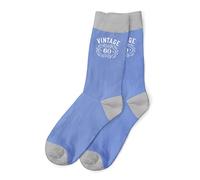 D Design Invent Print! 60th Birthday Gift Socks for Men Keepsake Present Novelty Size 6-11 (Blue)
