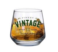D Design Invent Print! 60th Birthday Gift Whiskey Wine Glass Tumbler Funny Printed Drinking Mug Present for Men Women Age 60 Year Old Gift Idea Keepsake Happy Birthday - 345ml