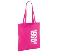 D Design Invent Print! 65th Birthday Gift Bag for Men Women Funny Gift Tote Shopping Age 65 Present 42cm x 38cm (Pink)