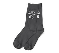 D Design Invent Print! 65th Birthday Gift Socks for Men Keepsake 65 Present Novelty Size 6-11 (Grey)
