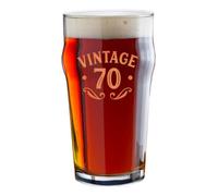 D Design Invent Print! 70th Birthday Beer Glass Gift for Men and Women Funny Gift Printed Tankard Beer Mug Age 70 Year Old Gift Idea Keepsake Happy Birthday - 570ml