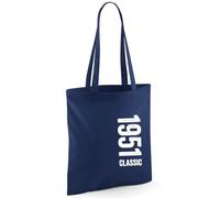 D Design Invent Print! 75th Birthday Gift Bag for Men Women Funny Gift Tote Shopping Age 75 Present 42cm x 38cm (Navy)