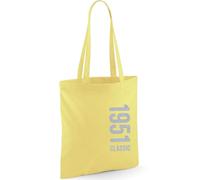 D Design Invent Print! 75th Birthday Gift Bag for Men Women Funny Gift Tote Shopping Age 75 Present 42cm x 38cm (Lemon)