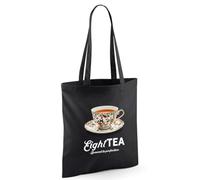 D Design Invent Print! 80th Birthday Gift Bag Funny Gift for Women Tote Shopping Age 80 Present 42cm x 38cm (Black)