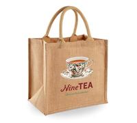 D Design Invent Print! 90th Birthday Gift Bag Present, 14 Litre Capacity, Natural Jute Tote Bag 30 x 30 x 19cm
