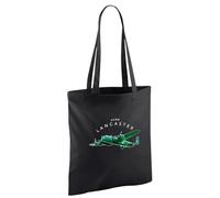 D Design Invent Print! Avro Lancaster Gift Shopping Bag WWII Aircraft Gift Keepsake For Men and Women 42cm x 38cm (Black)