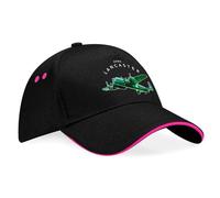 D Design Invent Print! Avro Lancaster Hat Baseball Cap WWII Aircraft Gift Present Keepsake Memorabilia for Men and Women Adjustable (Cotton, Black/Pink Trim)